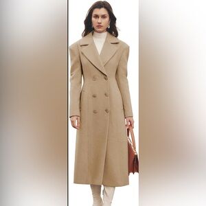 O.P.T. Women's Tan Coat Size XS Elegant Beige Overcoat